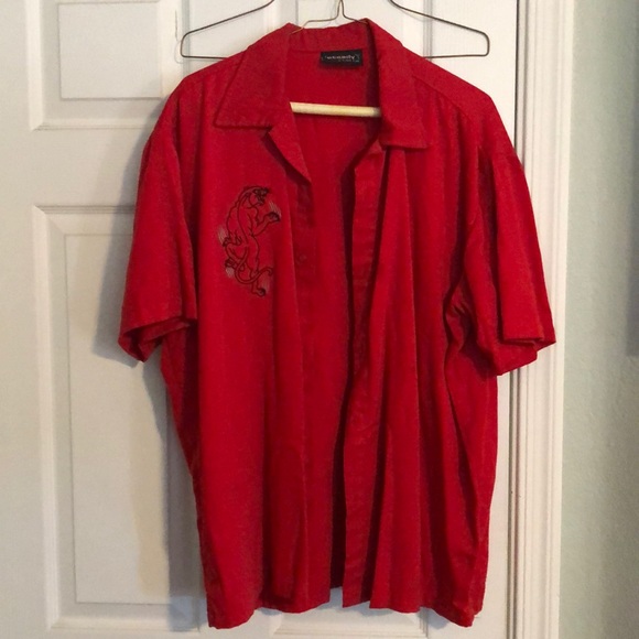 Other - Retro style red lounge shirt